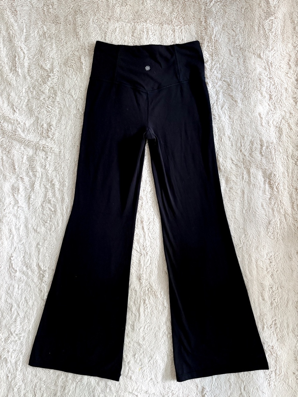 Athleta Elation Flare Leggings Small Black High Rise Yoga Pants - Picture 4 of 5